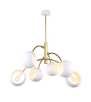 Pendant lamps - ITALUX Melvo Pendant E14 6x60W White/Gold MDM-3691/6 GD+W - product 1