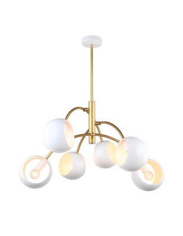 ITALUX Melvo Pendant E14 6x60W White/Gold MDM-3691/6 GD+W