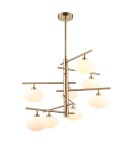 Brass-colored pendant lamps - ITALUX Fiorenzo Pendant G9 8x25W Brass MDM3661-8 BRO+W - product 1