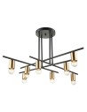 ITALUX Normani Pendant E27 8x60W Brown/Black MDM3658/8 BK+BRO