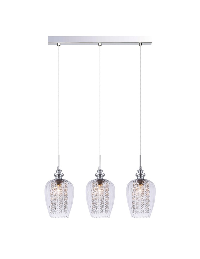 Pendant lamps - ITALUX Pirita C CR Pendant E14 3x40W Chrome MDM2286/3C CR - product kolory-swiatla.pl 1