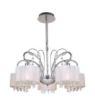Glamour chandeliers - ITALUX Span Pendant E14 5x40W Chrome MDM1583/5 WH - product 1