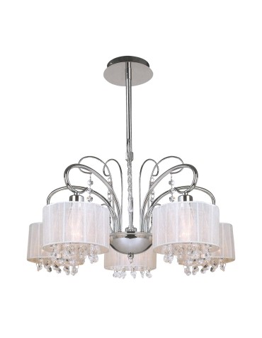 ITALUX Span Pendant E14 5x40W Chrome MDM1583/5 WH