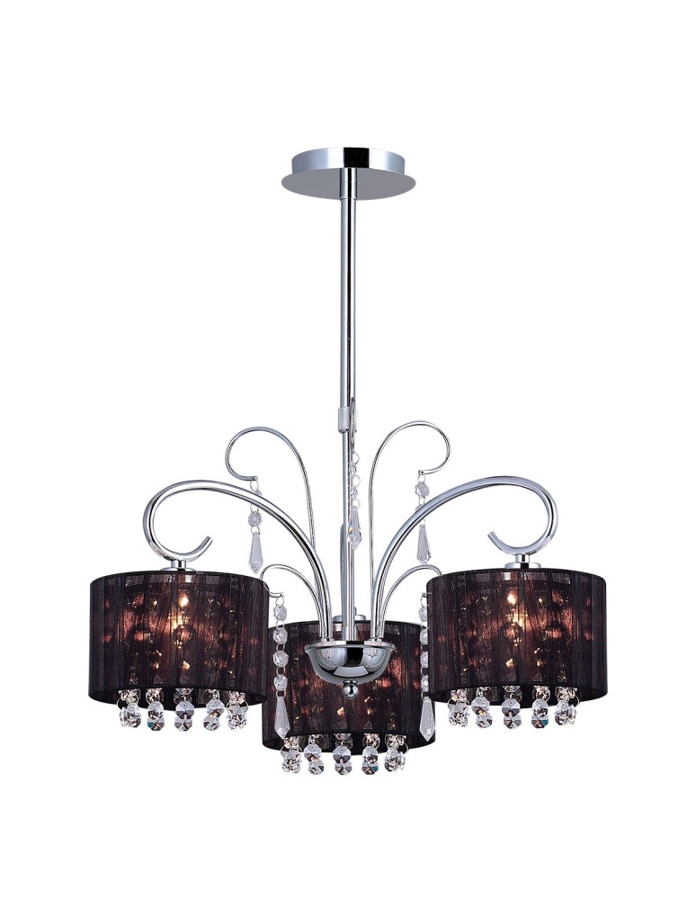 Glamour chandeliers - ITALUX Span Pendant E14 3x40W Black MDM1583/3 - product kolory-swiatla.pl 1