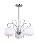 Glamour chandeliers - ITALUX Span Pendant E14 3x40W Chrome MDM1583/3 WH - product 1