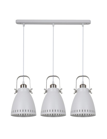 ITALUX Franklin Pendant E27 3x60W White/Nickel MD-HN8026S-3-WH+S.NICK