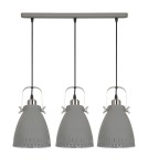 Pendant lamps on a strip - ITALUX Franklin Pendant E27 3x60W Gray MD-HN8026S-3-GR+S.NICK - product 1