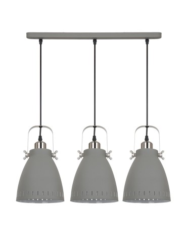 ITALUX Franklin Pendant E27 3x60W Gray MD-HN8026S-3-GR+S.NICK