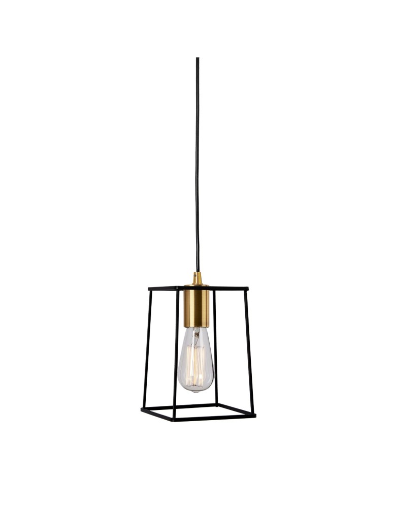 Loft pendant lamps - ITALUX Alanis Pendant E27 1x60W Black/Gold MD-BR16556-D1-B/G - product kolory-swiatla.pl 1