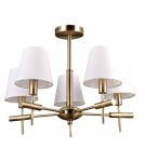 Chandelier with lampshade - ITALUX Balter Chandelier E14 5x40W Gold MD38482-5 - product 1