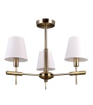 Chandelier with lampshade - ITALUX Balter Chandelier E14 3x40W Gold MD38482-3 - product 1
