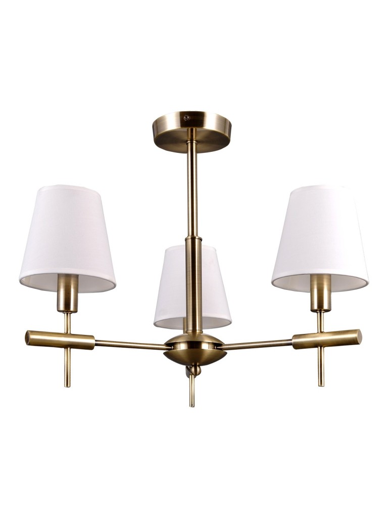 Chandelier with lampshade - ITALUX Balter Chandelier E14 3x40W Gold MD38482-3 - product kolory-swiatla.pl 1