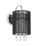 Glamour wall lamps - ITALUX Lana BK Wall lamp E14 1x40W Black MBM1787/1 BK - product 1