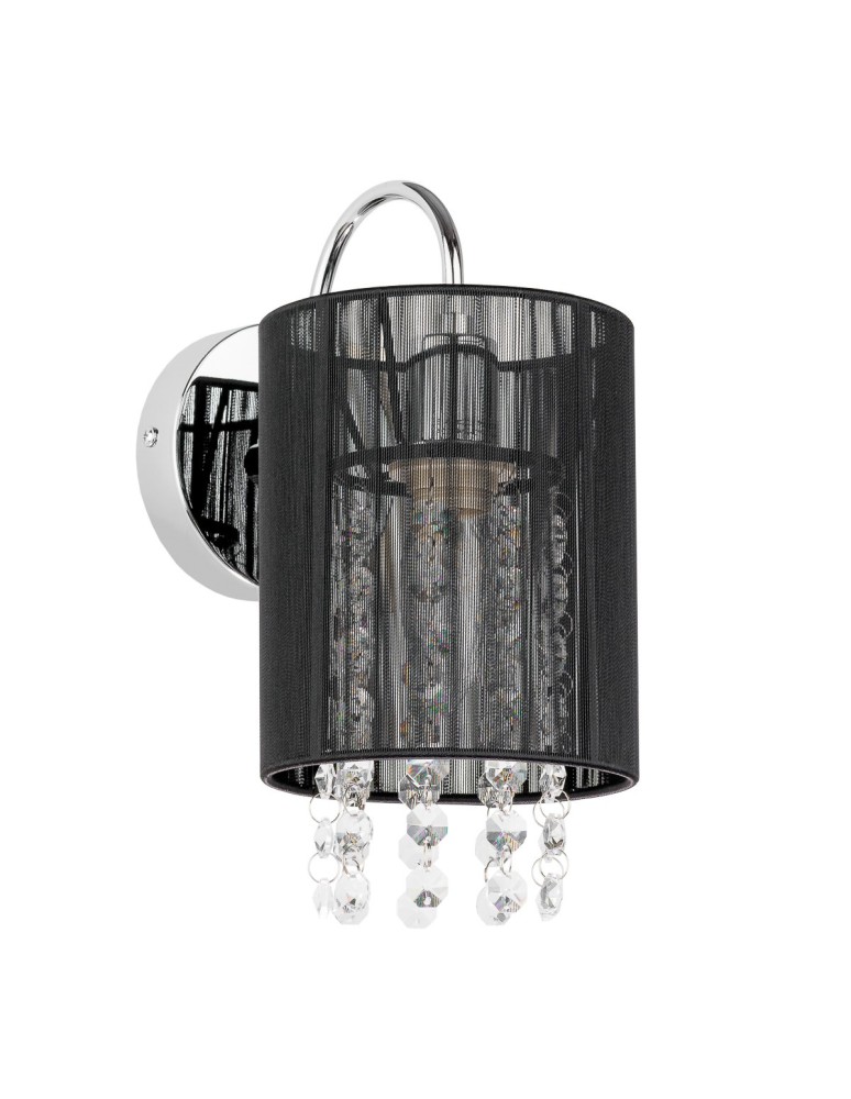 Glamour wall lamps - ITALUX Lana BK Wall lamp E14 1x40W Black MBM1787/1 BK - product kolory-swiatla.pl 1