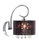 Glamour wall lamps - ITALUX Span Wall lamp E14 1x40W Black MBM1583 /1 - product 1