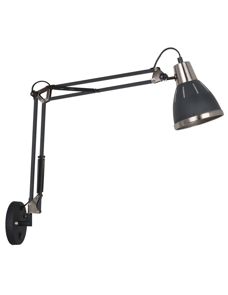 Loft wall lamps - industrial - ITALUX Vera Wall lamp E27 1x40W Black MB-HN5069 BL+S.NICK - product kolory-swiatla.pl 1