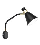 Loft wall lamps - industrial - ITALUX Biagio Wall lamp E14 1x40W Black/Gold MB-H16079BM-1 - product 1