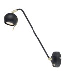 Cantilever wall lamps - ITALUX Charissa Wall lamp GU10 1x35W Black/Gold MB-H16049TLK-1-B/G - product 1