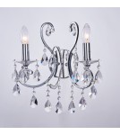 Glamour wall lamps - ITALUX Barocco Chrome Wall lamp E14 2x40W Black MB72709-2A - product 1