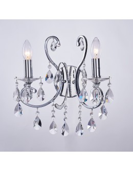 ITALUX Barocco Chrome Wall lamp E14 2x40W Black MB72709-2A