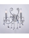 ITALUX Barocco Chrome Wall lamp E14 2x40W Black MB72709-2A