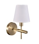 Wall lamps with lampshade - ITALUX Balter Wall lamp E14 1x40W Gold MB38482-1 - product 1