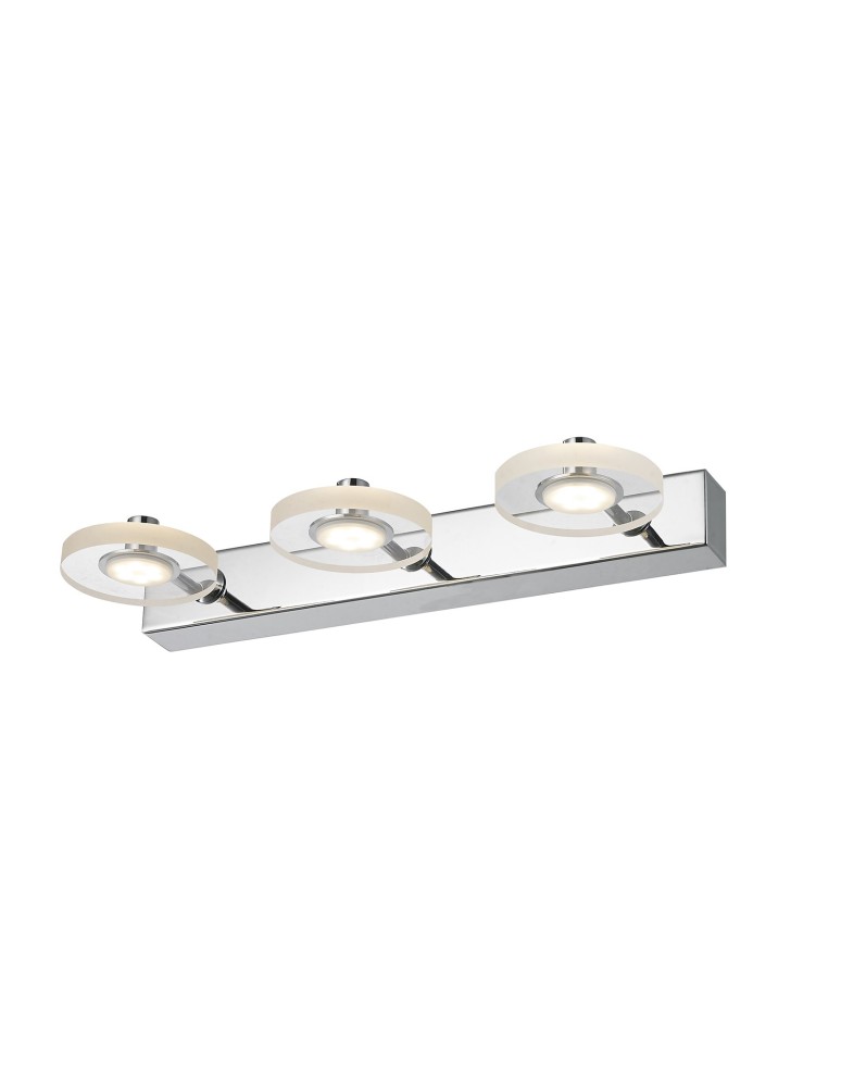 Kinkiety - ITALUX Harmony Kinkiet LED zintegrowany 9W 3000K 630lm IP21 Chrom MB1225/3 - produkt kolory-swiatla.pl 1