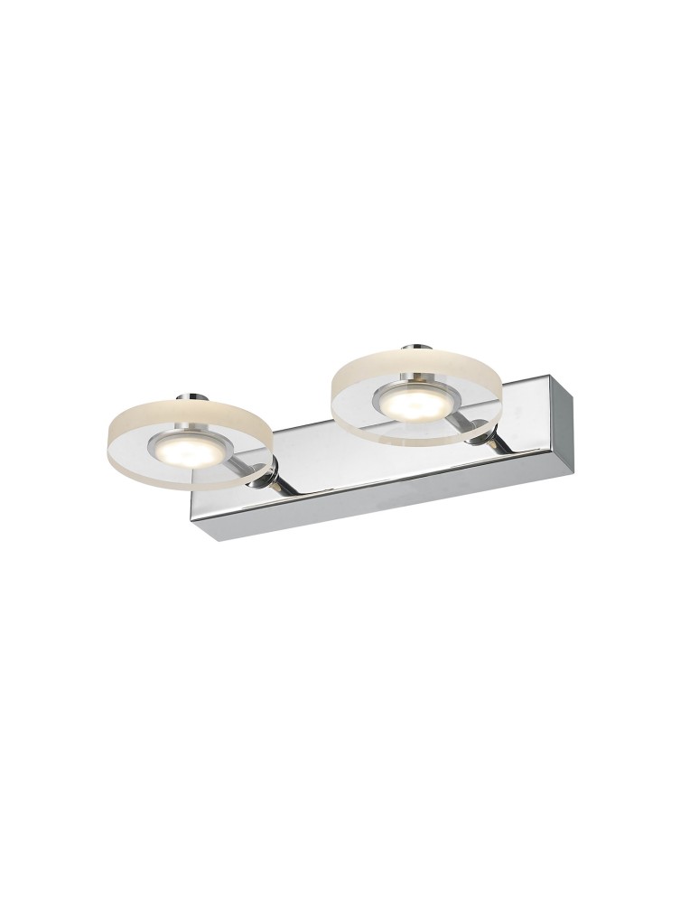 Kinkiety - ITALUX Harmony Kinkiet LED zintegrowany 6W 3000K 420lm IP21 Chrom MB1225/2 - produkt kolory-swiatla.pl 1