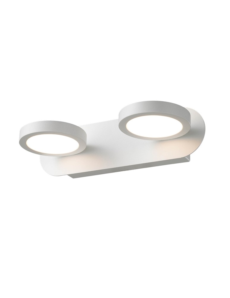 Kinkiety - ITALUX Kendra Kinkiet LED zintegrowany 10W 3000K 630lm IP21 Biały MB1063/2 - produkt kolory-swiatla.pl 1