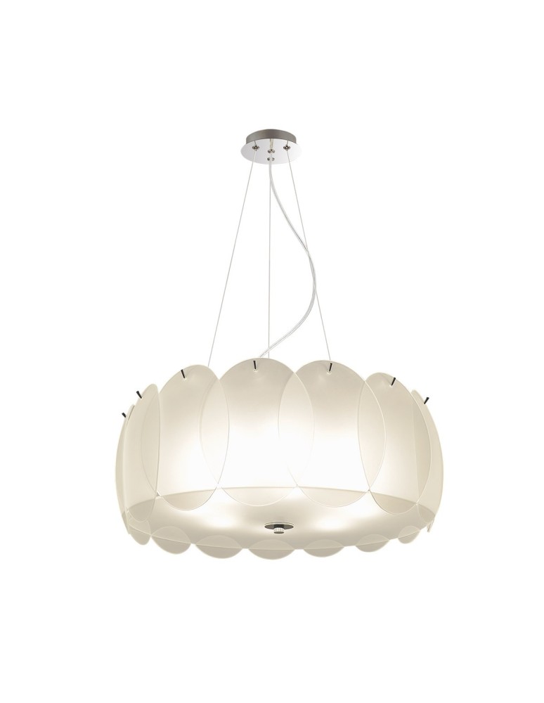 Pendant lamps - ITALUX Esseo Pendant E27 8x60W White MA04143C-008-01 - product kolory-swiatla.pl 1
