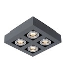 Ceiling luminaires for replaceable light source - ITALUX Casemiro Surface-mounted GU10 4x50W Black/Aluminum IT8002S4-BK/AL - product 1
