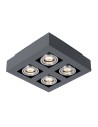 ITALUX Casemiro Surface-mounted GU10 4x50W Black/Aluminum IT8002S4-BK/AL