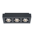 Ceiling luminaires for replaceable light source - ITALUX Casemiro Surface-mounted GU10 3x50W Black/Aluminum IT8002S3-BK/AL - product 1