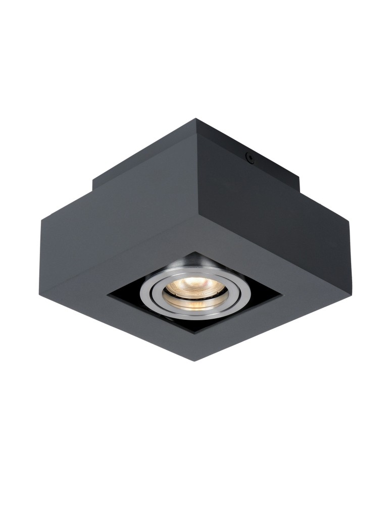 Ceiling luminaires for replaceable light source - ITALUX Casemiro Surface-mounted GU10 1x50W Black/Aluminum IT8002S1-BK/AL - product kolory-swiatla.pl 1