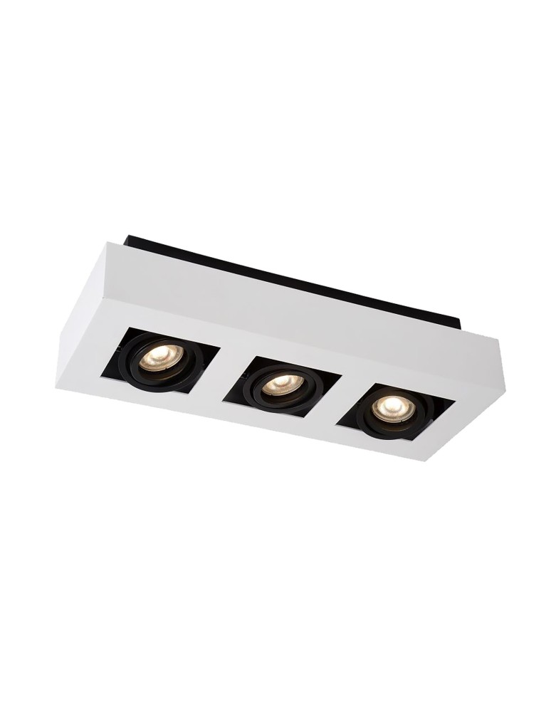Ceiling luminaires for replaceable light source - ITALUX Casemiro Surface-mounted GU10 3x50W White/Black IT8001S3-WH/BK - product kolory-swiatla.pl 1