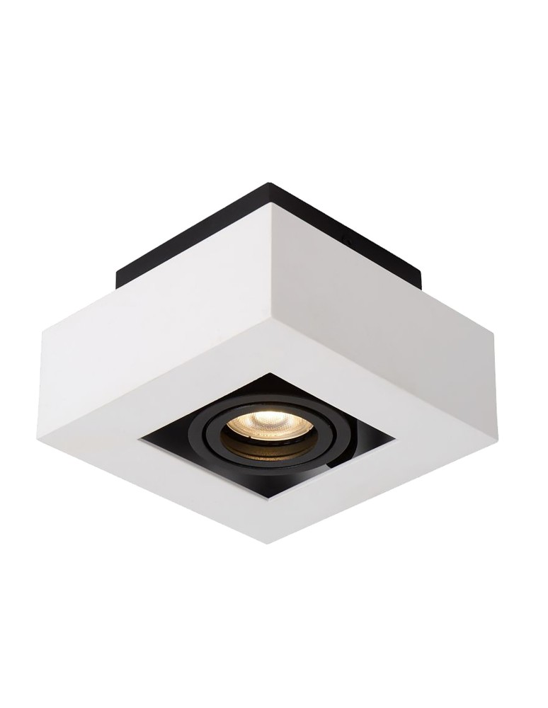 Ceiling luminaires for replaceable light source - ITALUX Casemiro Surface-mounted GU10 1x50W White/Black IT8001S1-WH/BK - product kolory-swiatla.pl 1