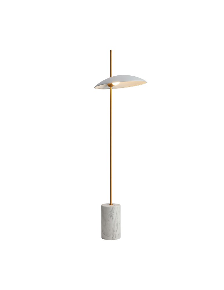 LED floor lamps - ITALUX Vilai Standing LED Integrated 4W 3000K 400lm White/Gold/Marble FL-203342-1-WH - product kolory-swiatla.pl 1