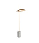 LED floor lamps - ITALUX Vilai Standing LED Integrated 4W 3000K 400lm Gold/Marble FL-203342-1-GD - product 1
