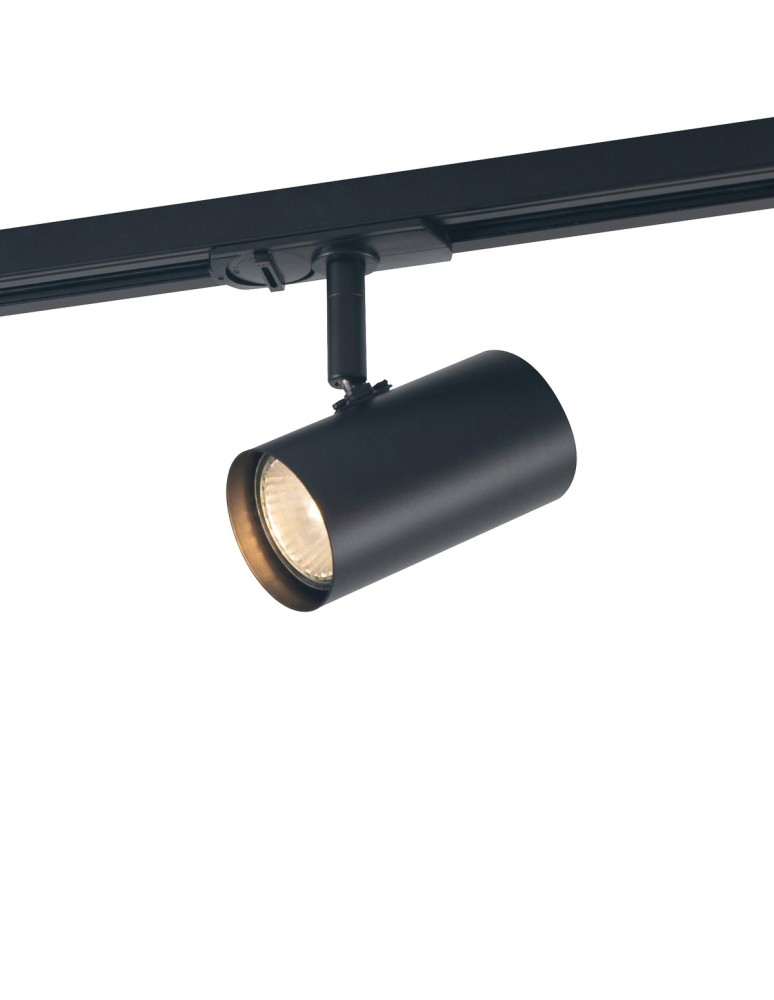 Lamps for 1 phase busbars - ITALUX Marvi TR Jazz Spotlight for GU10 busbar 1x35W Black 913821-1-BL - product kolory-swiatla.pl 1