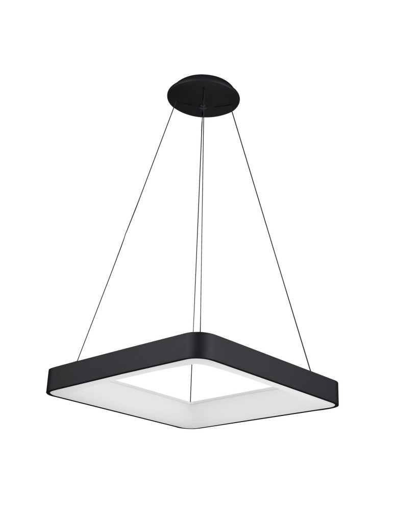 LED pendant lamps - ITALUX Giacinto Pendant LED integrated 50W 4000K 2750lm Black 5304-850SQP-BK-4 - product kolory-swiatla.pl 1