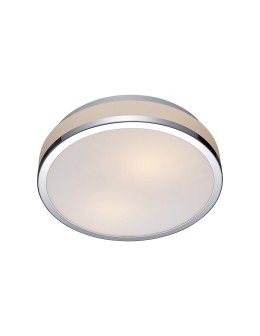 ITALUX Camry Plafon E27 1x60W IP44 Chrom/Biały 5007-S