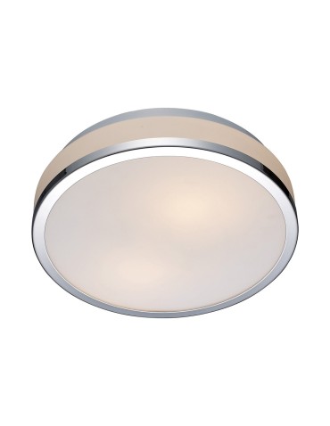 ITALUX Camry Plafond E27 2x60W IP44 Chrome/White 5007-M