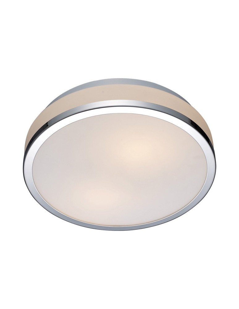 Hermetic plafonds - ITALUX Camry Plafond E27 2x60W IP44 Chrome/White 5007-M - product kolory-swiatla.pl 1