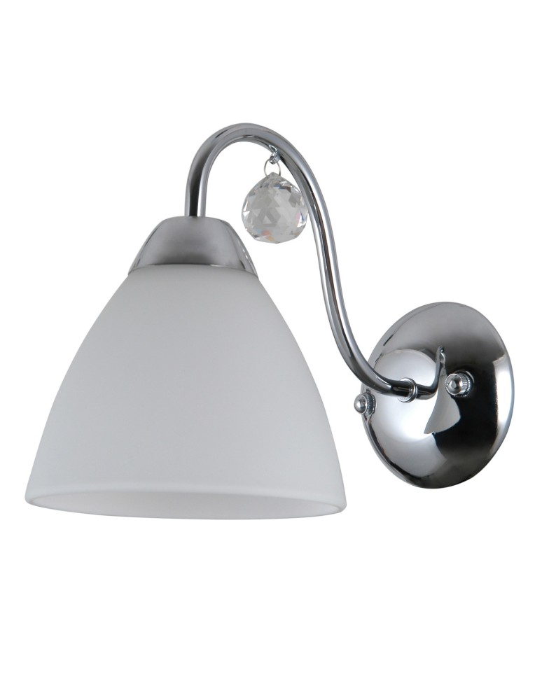 Wall lamps - ITALUX Lugano Wall lamp E27 1x40W Chrome/White WL-5643-1 - product kolory-swiatla.pl 2
