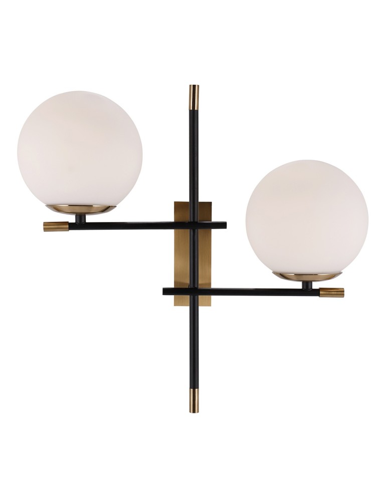 Wall lamps - ITALUX Stelia Wall lamp E14 2x5W Black/Brown WL-43660-2 - product kolory-swiatla.pl 2