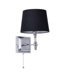Wall lamps with lampshade - ITALUX Luno Wall lamp E27 1x40W Chrome/Black WL-2021-1 - product 2