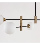 Pendant lamps spheres - ITALUX Marino Pendant G9 4x25W Black/Brass PND-9148-4-OPAL - product 2