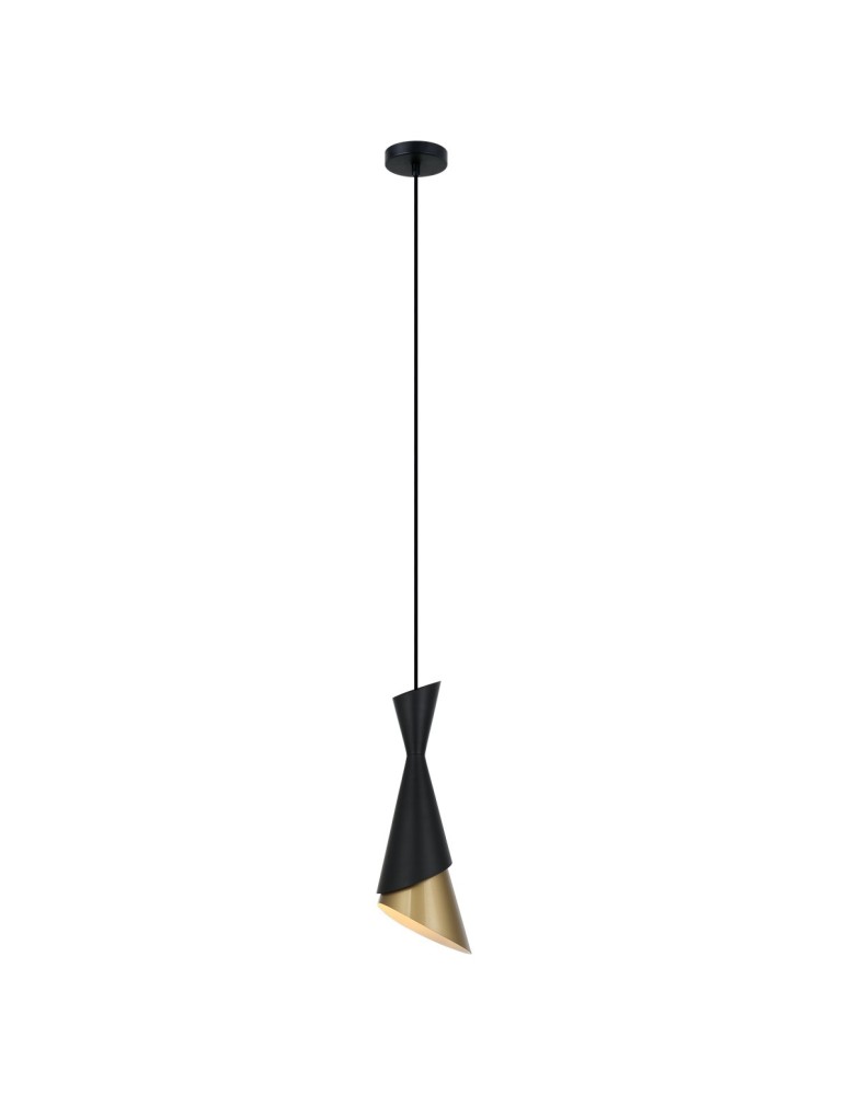 Pendant lamps - ITALUX Malia Pendant E27 1x40W Black/Gold PND-85949-1 BK+GD - product kolory-swiatla.pl 2