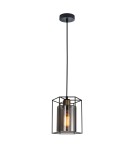 Loft pendant lamps - ITALUX Kalula Pendant E27 1x40W Black PND-78901-1-BK+SG - product 2
