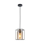 Loft pendant lamps - ITALUX Kalula Pendant E27 1x40W Black PND-78901-1-BK+AMB - product 2